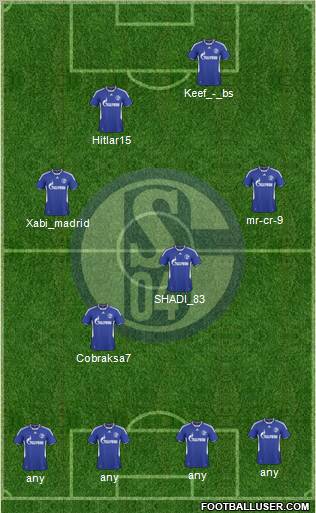 FC Schalke 04 4-1-3-2 football formation