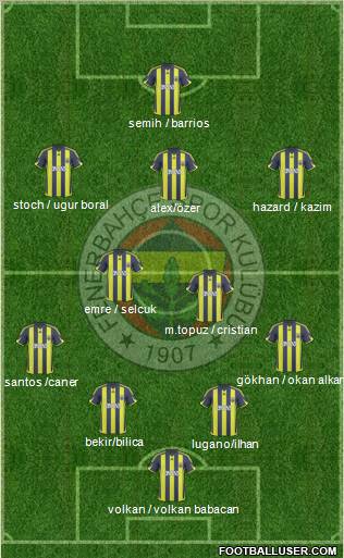 Fenerbahçe SK Formation 2010