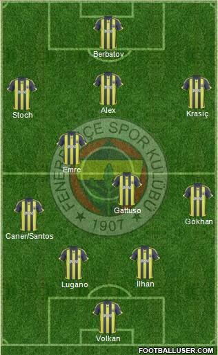 Fenerbahçe SK Formation 2010