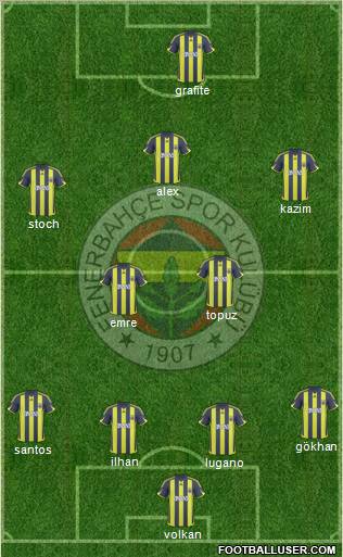 Fenerbahçe SK Formation 2010