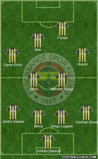 Fenerbahçe SK Formation 2010