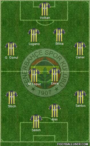 Fenerbahçe SK Formation 2010