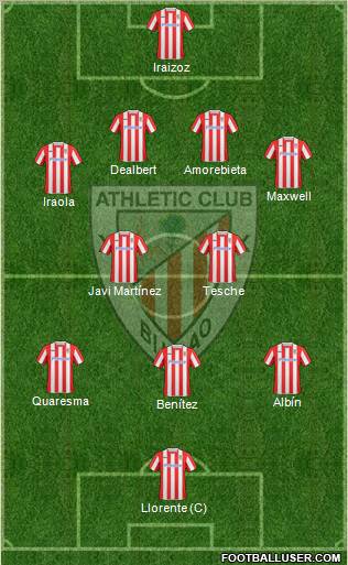 Athletic Club 4-2-3-1 football formation