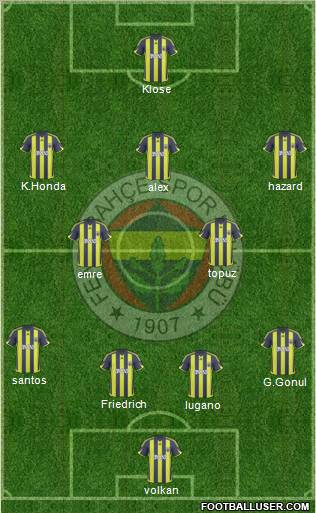 Fenerbahçe SK Formation 2010