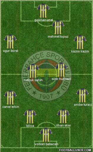 Fenerbahçe SK Formation 2010