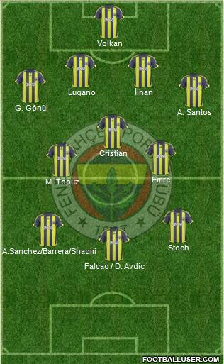 Fenerbahçe SK Formation 2010