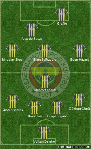 Fenerbahçe SK Formation 2010