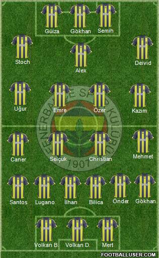 Fenerbahçe SK Formation 2010