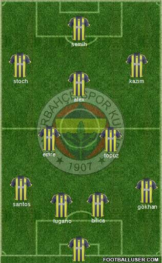 Fenerbahçe SK Formation 2010