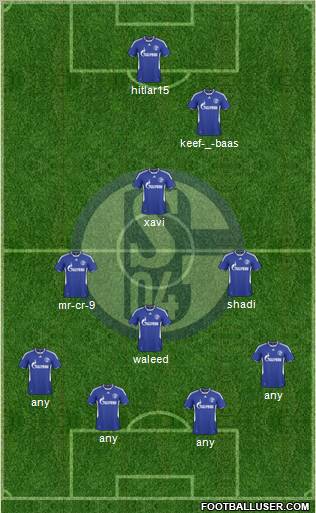 FC Schalke 04 4-5-1 football formation