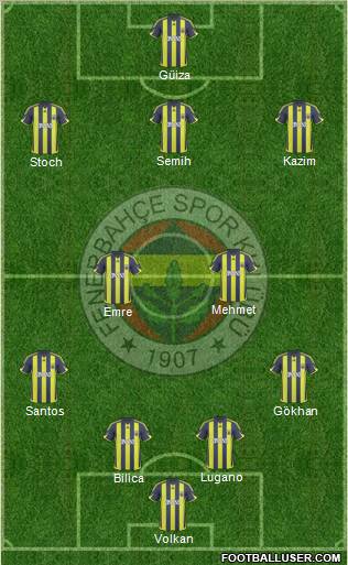 Fenerbahçe SK Formation 2010