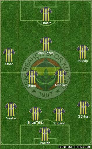 Fenerbahçe SK Formation 2010