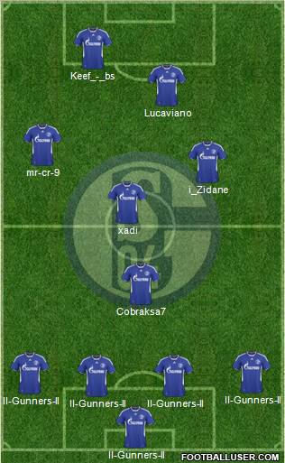 FC Schalke 04 4-1-3-2 football formation