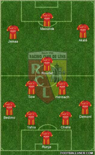 Racing Club de Lens football formation