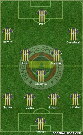 Fenerbahçe SK Formation 2010