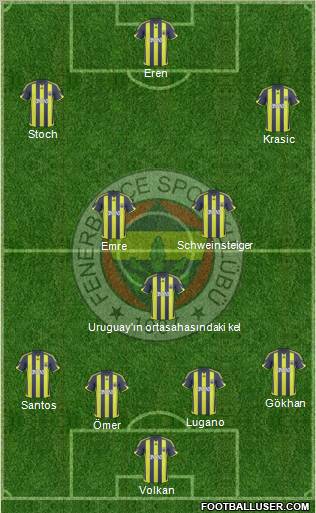 Fenerbahçe SK Formation 2010