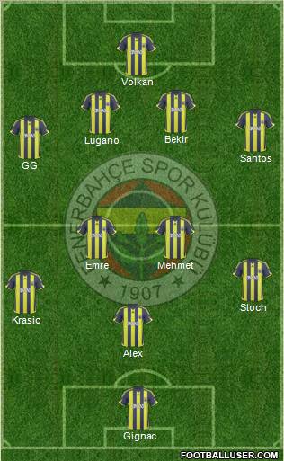 Fenerbahçe SK Formation 2010