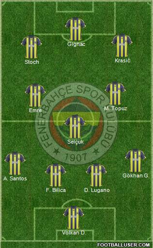 Fenerbahçe SK Formation 2010