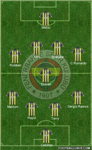 Fenerbahçe SK Formation 2010