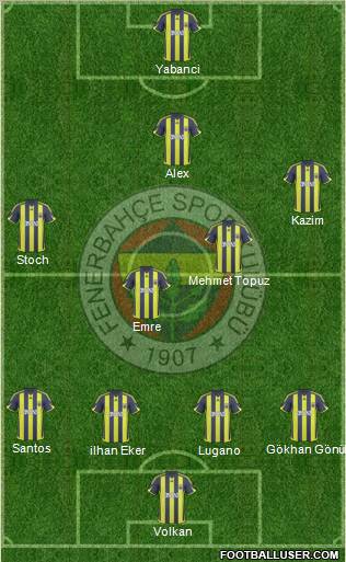 Fenerbahçe SK Formation 2010