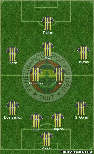 Fenerbahçe SK Formation 2010