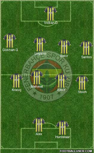 Fenerbahçe SK Formation 2010