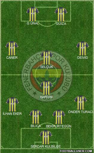 Fenerbahçe SK Formation 2010