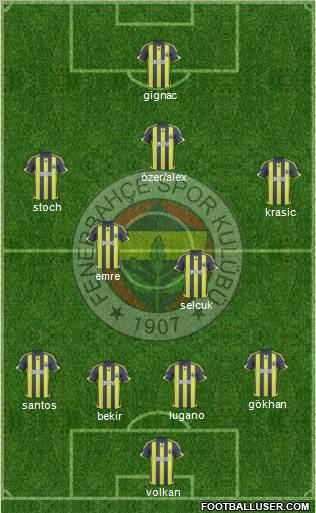 Fenerbahçe SK Formation 2010