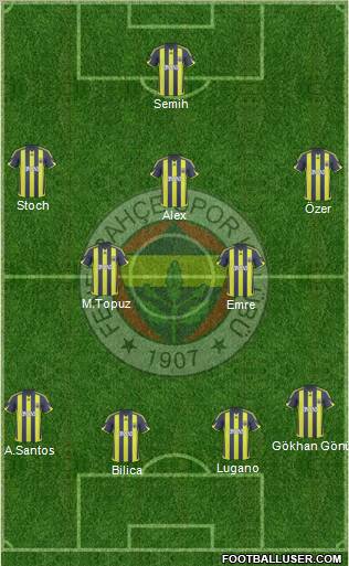 Fenerbahçe SK Formation 2010