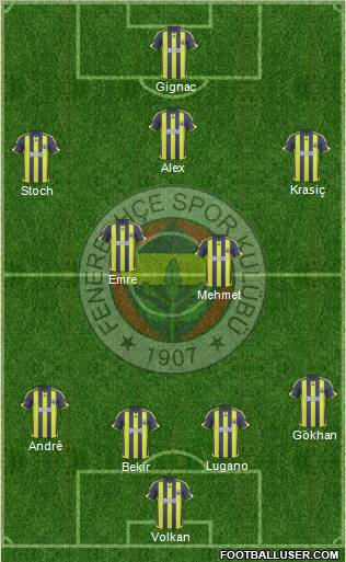 Fenerbahçe SK Formation 2010
