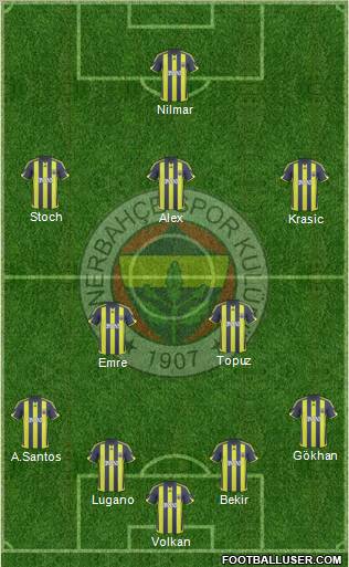 Fenerbahçe SK Formation 2010