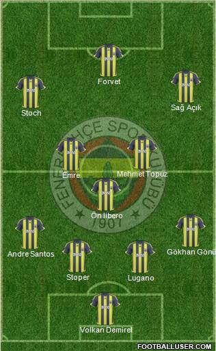 Fenerbahçe SK Formation 2010