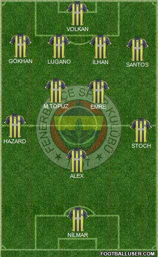 Fenerbahçe SK Formation 2010