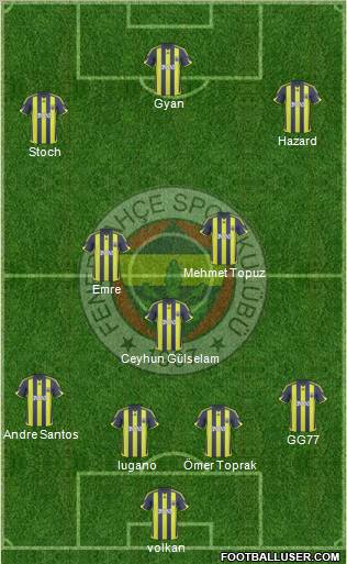 Fenerbahçe SK Formation 2010