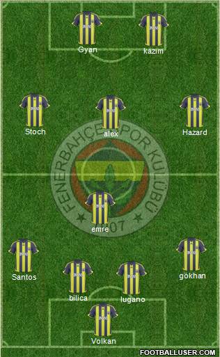 Fenerbahçe SK Formation 2010