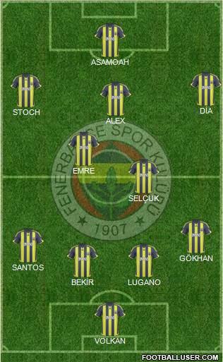 Fenerbahçe SK Formation 2010
