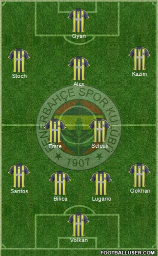 Fenerbahçe SK Formation 2010