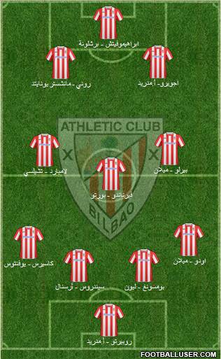 Athletic Club 4-3-3 football formation