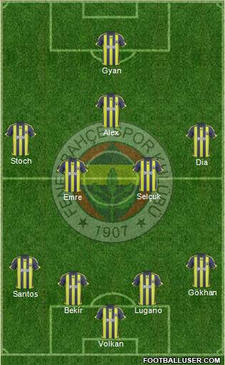 Fenerbahçe SK Formation 2010