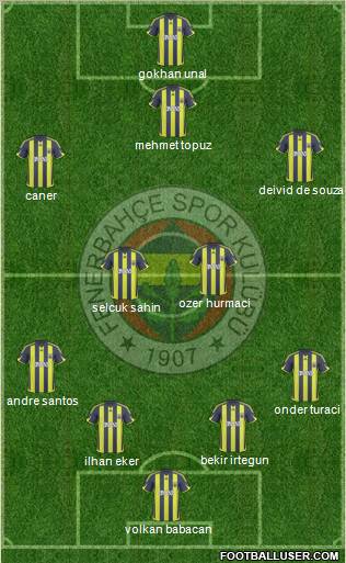 Fenerbahçe SK Formation 2010