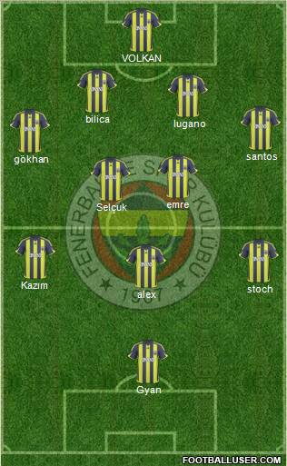 Fenerbahçe SK Formation 2010