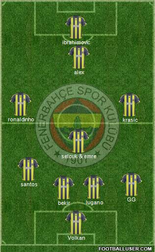 Fenerbahçe SK Formation 2010