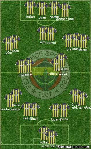 Fenerbahçe SK Formation 2010