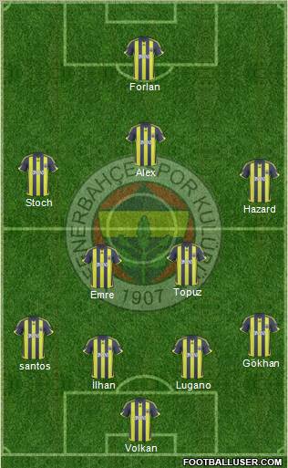 Fenerbahçe SK Formation 2010