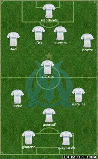 Olympique de Marseille 4-3-1-2 football formation