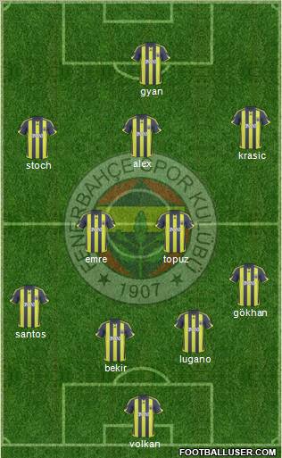 Fenerbahçe SK Formation 2010