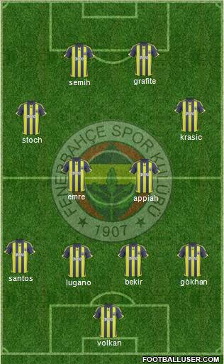 Fenerbahçe SK Formation 2010