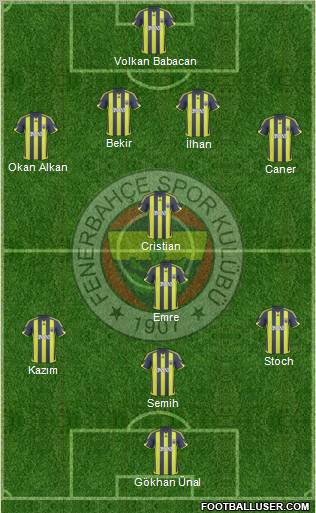 Fenerbahçe SK Formation 2010