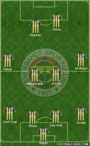 Fenerbahçe SK Formation 2010