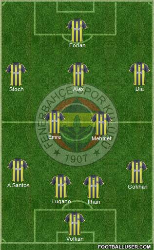 Fenerbahçe SK Formation 2010